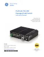 GE MultiLink ML1200 Instruction Manual предпросмотр