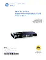 Предварительный просмотр 1 страницы GE MULTILINK ML2400 Instruction Manual