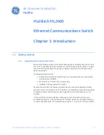 Предварительный просмотр 9 страницы GE MULTILINK ML2400 Instruction Manual