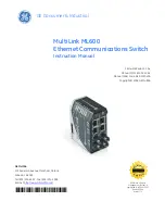 Preview for 1 page of GE MultiLink ML600 Instruction Manual