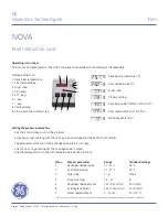 GE NOVA Brief Instruction Card preview