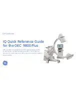 Предварительный просмотр 1 страницы GE OEC 9800 Plus Quick Reference Manual