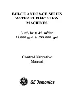 Preview for 1 page of GE Osmonics E4H-CE Series Control Narrative Manual