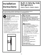 Preview for 15 page of GE Outdoor cooking center 48 Owner'S Manual And Installation Instructions