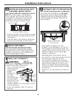 Preview for 34 page of GE Outdoor cooking center 48 Owner'S Manual And Installation Instructions