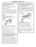 Предварительный просмотр 43 страницы GE P2B912 Owner'S Manual And Installation Instructions