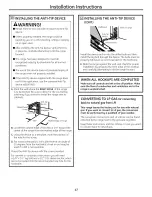 Предварительный просмотр 47 страницы GE P2B912 Owner'S Manual And Installation Instructions