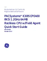 GE PACSystems RX3i CPE400 Quick Start Manual preview