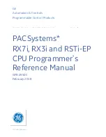 Preview for 1 page of GE PACSystems RX7i Cpu Programmer'S Reference Manual