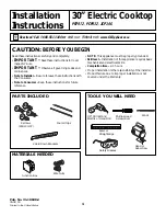 Preview for 1 page of GE PCP912 Installation Instruction