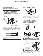 Preview for 57 page of GE PCVH480EK Owner'S Manual & Installation Instructions