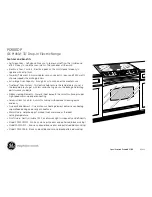 Preview for 2 page of GE PD900DP - Profile: 30'' Drop-In Electric Range Dimension Manual