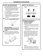 Preview for 21 page of GE PDS20MBWBWW and Owner'S Manual And Installation Instructions