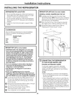 Предварительный просмотр 16 страницы GE PDSF0MFXARCC and Owner'S Manual And Installation Instructions