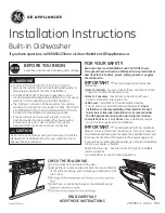 GE PDT660SSF2SS Installation Instructions Manual предпросмотр