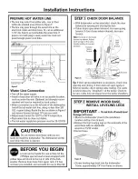 Preview for 5 page of GE PDW7300N10WW Installation Instructions Manual