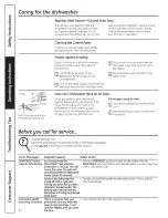 Предварительный просмотр 12 страницы GE PDW7300N25BB Owner'S Manual