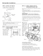 Preview for 9 page of GE PDW8400JBB Installation Instructions Manual