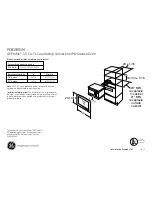 Preview for 1 page of GE PEB1590SMSS - Countertop Microwave Oven Dimensions And Installation Information