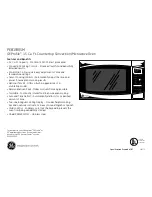 Preview for 2 page of GE PEB1590SMSS - Countertop Microwave Oven Dimensions And Installation Information