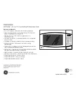 Preview for 2 page of GE PEB2060DMBB - Countertop Microwave Oven Dimensions And Installation Information