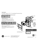 GE PEB7226SFSS Dimensions And Installation Information предпросмотр