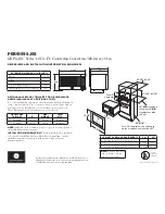 Preview for 1 page of GE PEB9159SJSS Dimensions And Installation Information