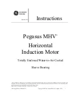 GE Pegasus MHV GEEP-427-I Instuctions preview