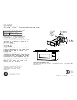 Предварительный просмотр 1 страницы GE PEM31DMWW - Profile Spacemaker II-Countertop Microwave Oven Dimensions And Installation Information