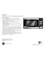 Preview for 2 page of GE PEM31SMSS - Profile Spacemaker IIR 1.0 cu. Ft. Microwave Oven Dimensions And Installation Information