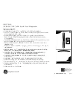 Preview for 2 page of GE PFCS1NJX - Profile: 20.8 cu. Ft Dimensions And Installation Information