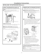 Preview for 25 page of GE PFE28 Owner'S Manual And Installation Instructions