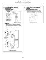 Preview for 23 page of GE PFIC1NFWCWV and Owner'S Manual And Installation Instructions