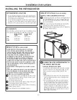 Preview for 21 page of GE PFSF0MFCWW Owner'S Manual & Installation Instructions