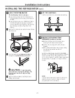 Preview for 25 page of GE PFSF0MFCWW Owner'S Manual & Installation Instructions