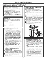 Предварительный просмотр 63 страницы GE PFSF2MJY - Profile: 22.2 cu. Ft.... Owner'S Manual And Installation Instructions