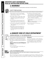 Preview for 2 page of GE PFSF6PKWABB and Owner'S Manual And Installation Instructions