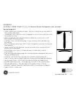 Preview for 2 page of GE PFSS5NFYSS - Profile 25.1 cu. Ft. Refrigerator Dimensions And Installation Information