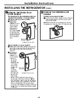 Preview for 22 page of GE PFSS5NJW - Profile 25.1 cu. Ft Owner'S Manual And Installation Instructions