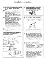 Предварительный просмотр 21 страницы GE PFSS5NJWASS and Owner'S Manual And Installation Instructions