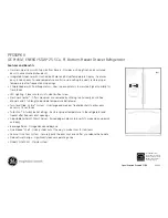 Preview for 2 page of GE PFSS6PKX - Profile: 25.8 cu. Ft.... Dimensions And Installation Information