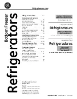 Preview for 1 page of GE PFSS6PKXSS - 25.5 cu. Ft. Refrigerator Owner'S Manual & Installation Instructions