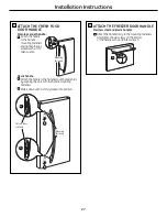 Preview for 27 page of GE PFSS6PKXSS - 25.5 cu. Ft. Refrigerator Owner'S Manual & Installation Instructions