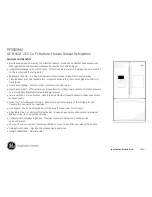 Preview for 2 page of GE PFSS6SMX - Profile: 25.8 cu. Ft.... Dimensions And Installation Information