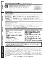 Preview for 136 page of GE PFSS6SMXSS - Profile 25.8 cu. Ft.... Owner'S Manual And Installation Instructions