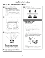 Preview for 20 page of GE PFSW2MIXASS and Owner'S Manual And Installation Instructions