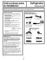 Preview for 99 page of GE PFSW2MIXSS - Profile 22.2 Cu. Ft. Refrigerator Owner'S Manual And Installation Instructions