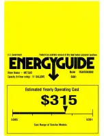 GE PG48T09AXK Energy Manual preview