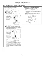 Preview for 20 page of GE PGCS1NFZASS and Owner'S Manual And Installation Instructions