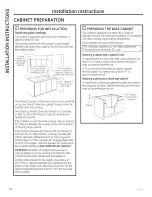 Preview for 20 page of GE PGP9830 Owner'S Manual & Installation Instructions